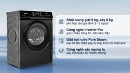 Hisense Inverter giặt 9 kg - sấy 6 kg WD90N1Y 9kg