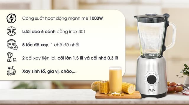 Máy xay sinh tố đa năng AVA BL9708