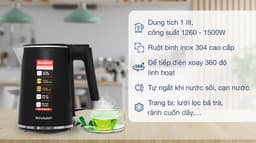 Sharp 1 lít EKJ-10DVPS-BK 1 lít