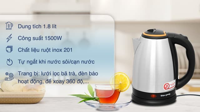 Điện Quang 1.8 lít ĐQ EKT06 1518 BL 1.8 lít