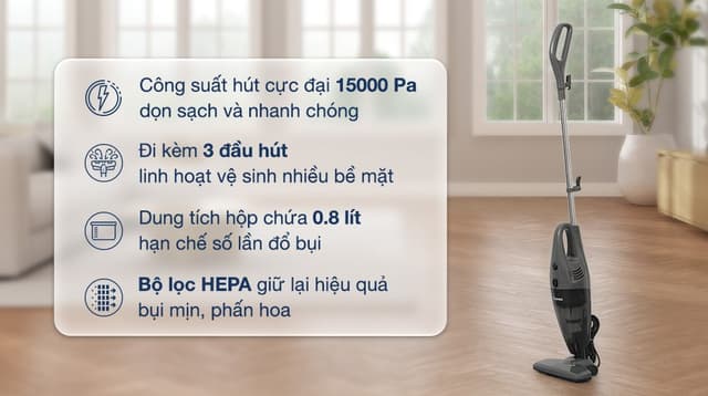 Máy hút bụi cầm tay Rapido RVC-600HG
