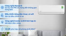Panasonic Inverter 1.5 HP CU/CS-PU12AKH-8 12.000 BTU