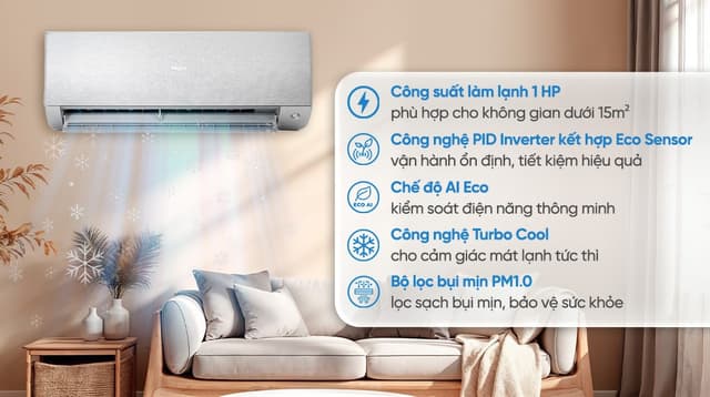 Haier Inverter 1 HP HR-10VSP 9.350 BTU