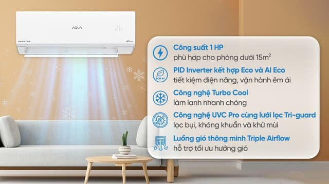 Aqua Inverter 1.5 HP AQA-RUV13RB5 12.300 BTU