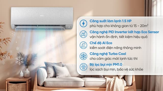 Haier Inverter 1.5 HP HR-13VSP 12.300 BTU