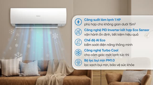 Haier Inverter 1 HP HR-10VSA 9.350 BTU