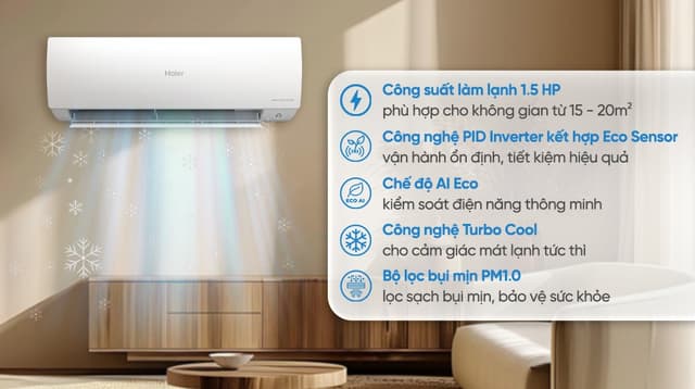 Haier Inverter 1.5 HP HR-13VSA 12.300 BTU