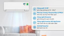 Daikin Inverter 1.5 HP FTHF35XVMV 12.300 BTU