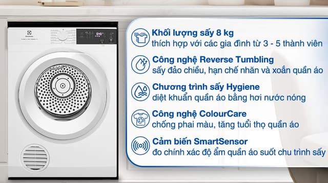 Electrolux UltimateCare 8 kg EDV804H3WC 8kg