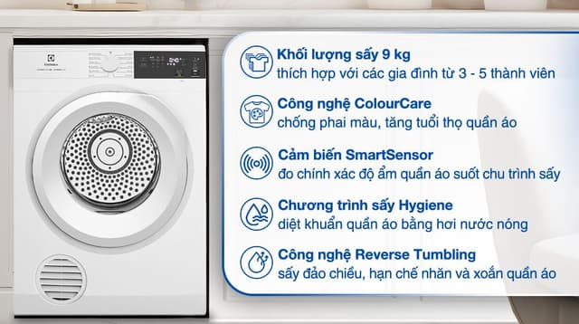Electrolux UltimateCare 9 kg EDV904H3WC 9kg