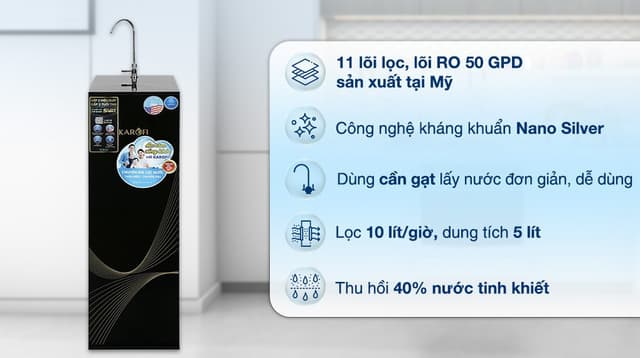 Máy lọc nước RO Karofi KAQ-X18 11 lõi
