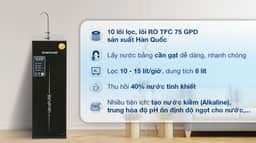 Máy lọc nước RO Hydrogen Sunhouse UltraPURE SHA8810K 10 lõi