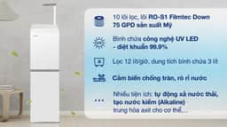 Máy lọc nước RO Hydrogen Toshiba TWP-N2396SVN(W) 10 lõi