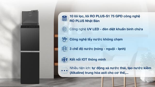 Máy lọc nước RO nóng lạnh nguội 10 cấp Toshiba TWP-W2399SVN(M)