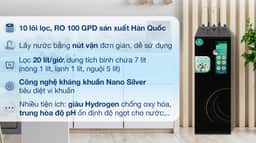 Máy lọc nước RO nóng nguội lạnh Hydrogen Livotec 638 10 lõi