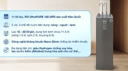 Máy lọc nước RO nóng nguội lạnh Hydrogen Sunhouse UltraX SHA76601S 11 lõi