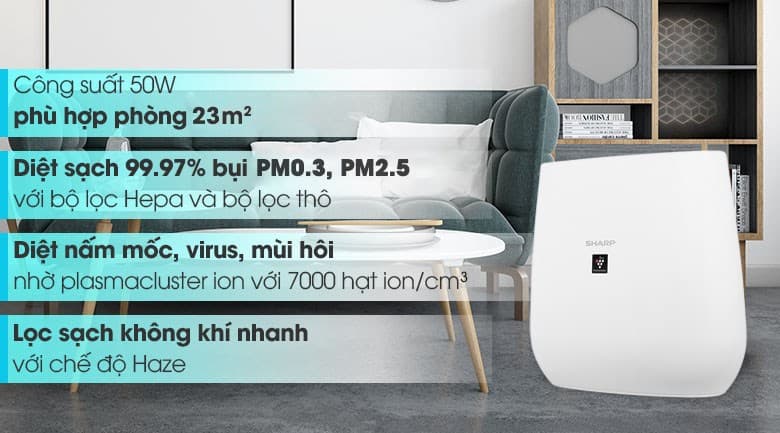 Máy lọc không khí Sharp FP-J30E-A dạng hộp đứng