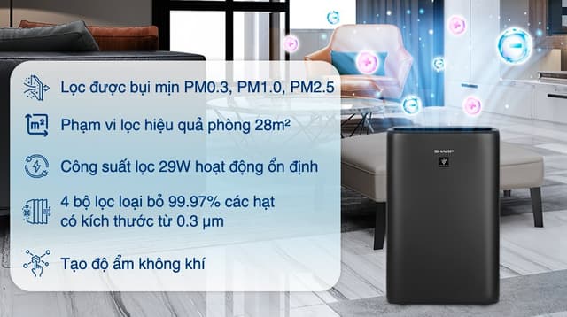 Máy lọc không khí tạo ẩm Sharp KI-N40V-H 29W