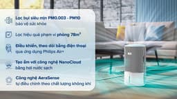 Máy lọc không khí tạo ẩm Philips AC3420/10 43W