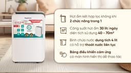 Máy hút ẩm kết hợp lọc không khí Nagakawa NAD8668
