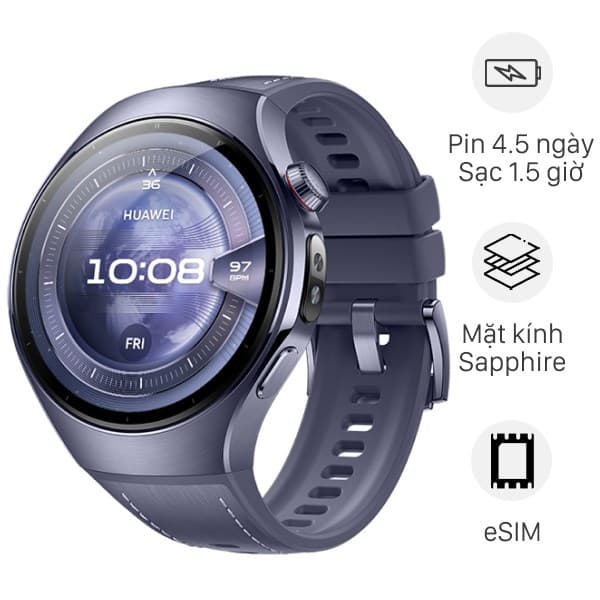 Huawei Watch 5 viền Titanium dây composite 46mm