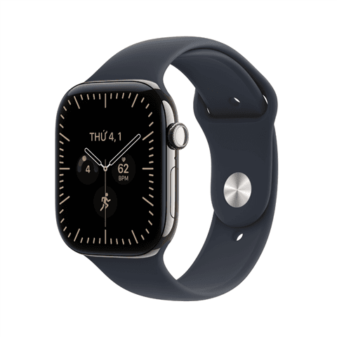 Apple Watch Series 12 Viền Titan Cellular Dây cao su M/L 46mm