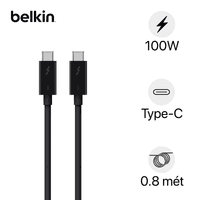 Cáp Belkin Thunderbolt 3 USB-C 100W UHD 5K 0.8m F2CD084