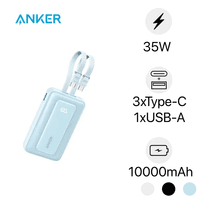 Pin dự phòng Anker Zolo 10000mAh 35W tích hợp 2 cáp USB-C A110L