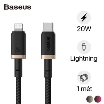 Cáp Baseus Dura Series USB-C To Lightning 20W dài 1m