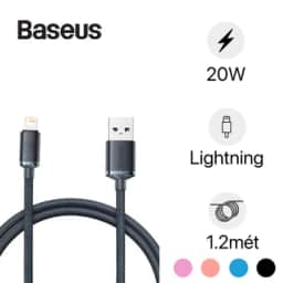 Cáp Baseus Crystal Shine USB-A to Lightning 1.2M