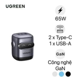 Sạc Ugreen Robot Uno Gan Nexode Gen 2 2C1A 65W X662