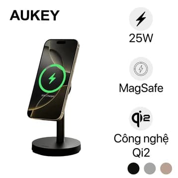 Đế sạc không dây Aukey Magfushion 1X LC-MC111 Qi2.2 25W