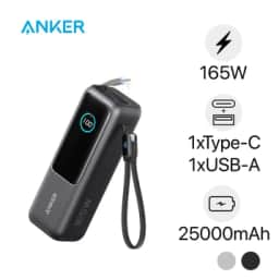 Pin dự phòng Anker 25.000mAh 165W tích hợp cáp rút gọn A1695