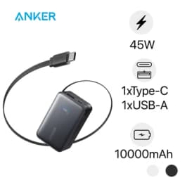 Pin sạc dự phòng Anker Nano 10000mAh 45w 1C1A tích hợp cáp USB-C A1638