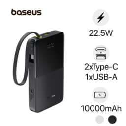 Pin dự phòng Baseus Enerfill Bipow 2 Pro 10.000mAh 22.5W tích hợp cáp FC51