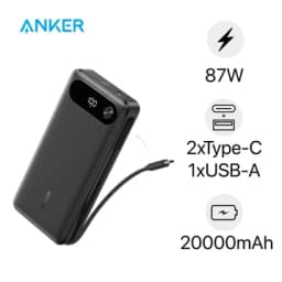 Pin dự phòng Anker 20.000mAh 87W tích hợp cáp Type-C A1383