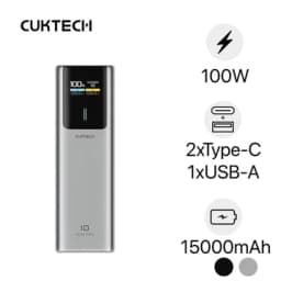 Pin dự phòng Cuktech P+Series 2C1A 15000mAh 100W có màn hình No.10 Plus PB150P