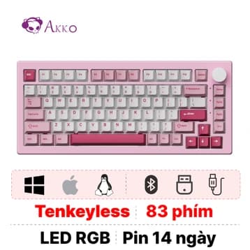 Bàn phím cơ không dây Bluetooth Akko 5075 V3 Prunus Lannesianat
