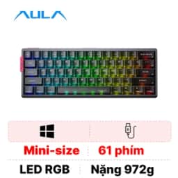 Bàn phím cơ có dây Aula AG60 Pro Xám