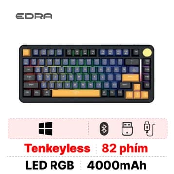 Bàn phím cơ E-Dra EK375W Trắng