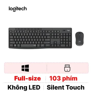 Combo bàn phím + Chuột không dây Logitech MK295 Silent