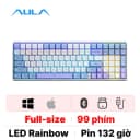 Bàn phím cơ không dây Aula S100 Pro xanh dương trắng tím