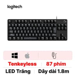 Bàn phím cơ Logitech G413 SE TKL Brown Switch White Led