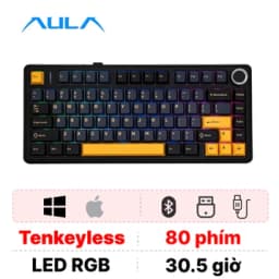 Bàn phím cơ có dây AULA F75 trắng