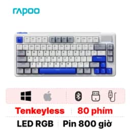 Bàn phím cơ Rapoo V700DIY-75 Xanh Dương Trắng