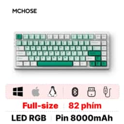 Bàn phím cơ không dây Mchose G75 Pro Tri-Mode Green