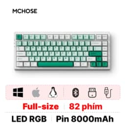 Bàn phím cơ không dây Mchose G75 Pro Tri-Mode Green