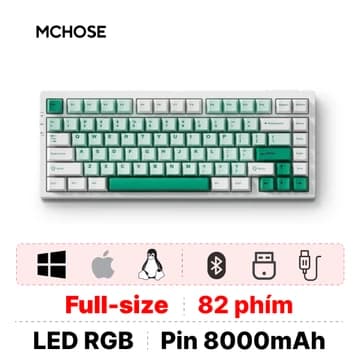 Bàn phím cơ không dây Mchose G75 Pro Tri-Mode Green
