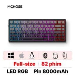 Bàn phím cơ không dây Mchose G75 Pro Tri-Mode Black