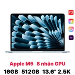 Apple MacBook Air M4 13 inch 2025 10CPU 10GPU Chip Apple M5 CPU 10 lõi với 4 lõi siêu xử lý và 6 lõi tiết kiệm điện 16GB 512GB